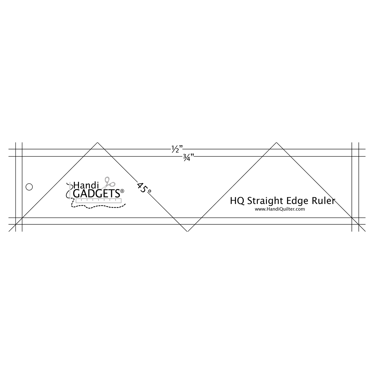 Handi Quilter Straight Edge Ruler 3 x 12 inch