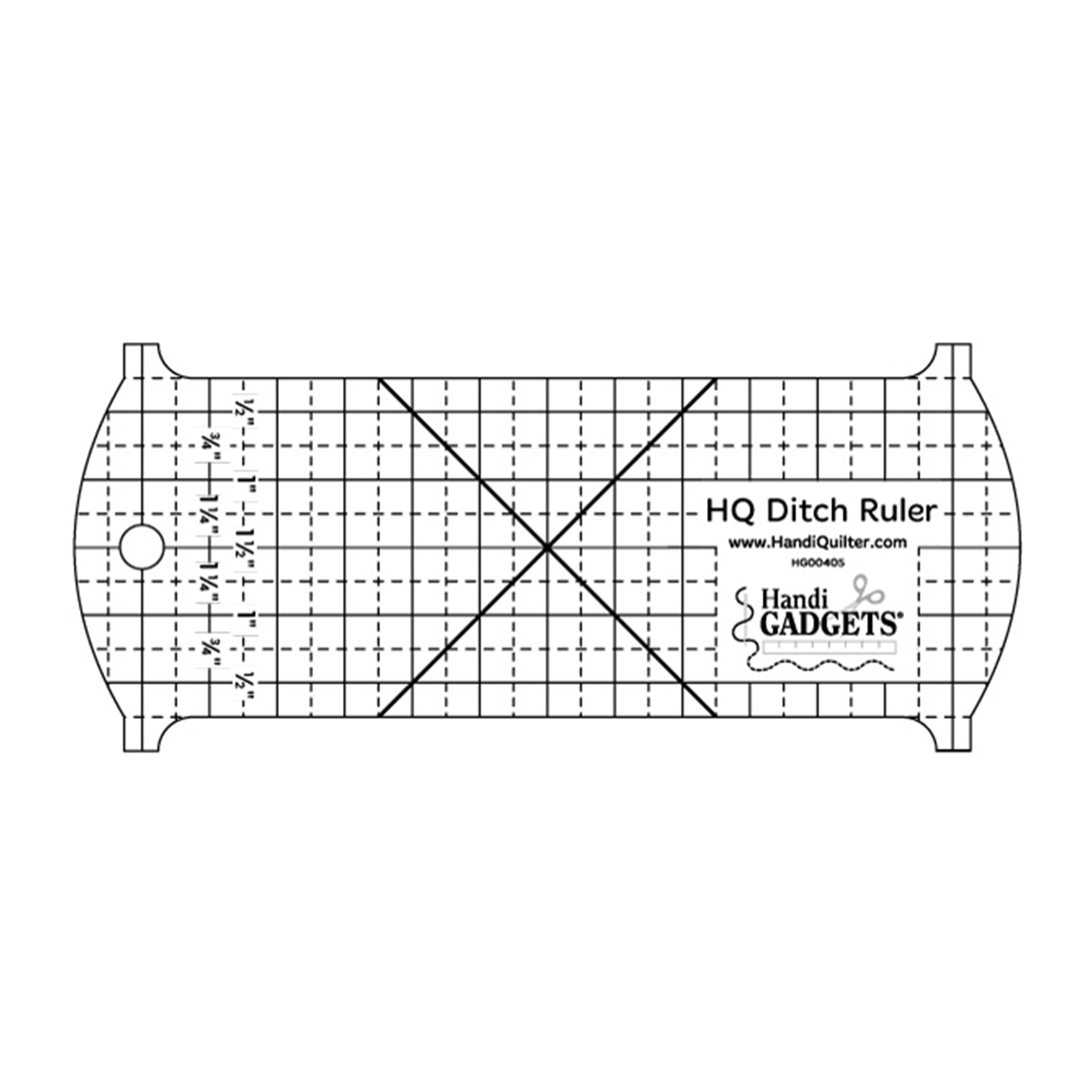 Handi Quilter Ditch Ruler 3 x 7 inch